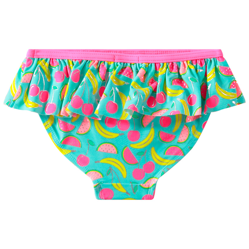 Maillot de bain 2 pièces à fruits imprimés all-over et épaules ajourées 