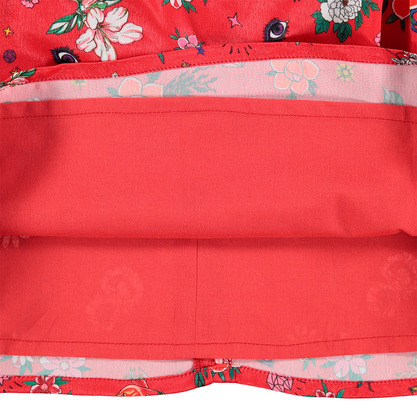 Junior - Tunique en satin avec imprimé fleurs all-over 