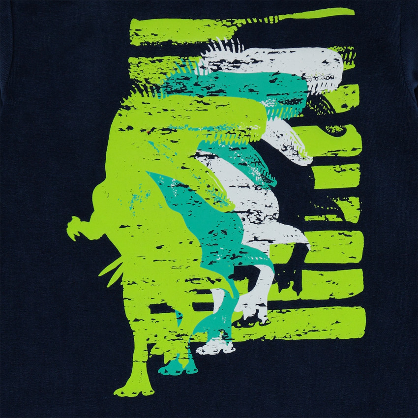 Pyjama en velours avec dinosaures printés 