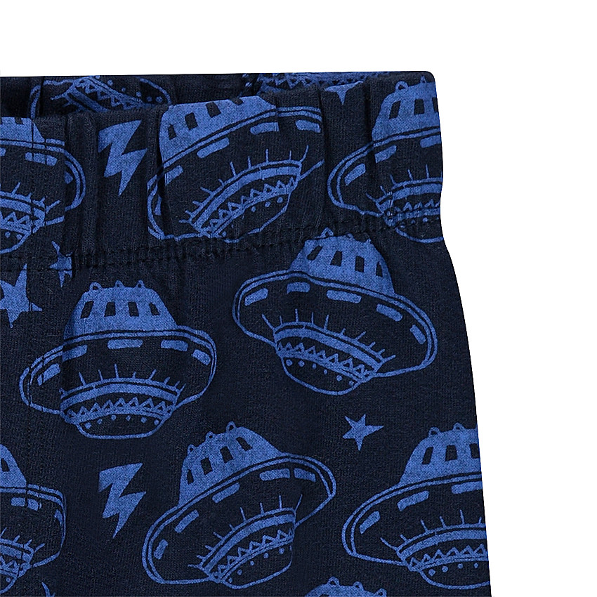 Pyjama en jersey avec skateboard et soucoupes volantes printés 