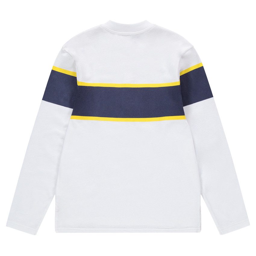 Junior - Polo manches longues avec large bande contrastée 