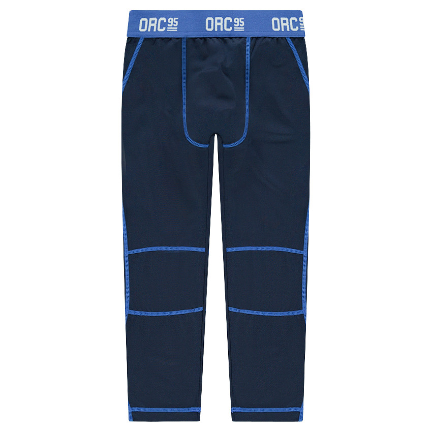 Legging de ski technique uni avec surpiqûres contrastées 