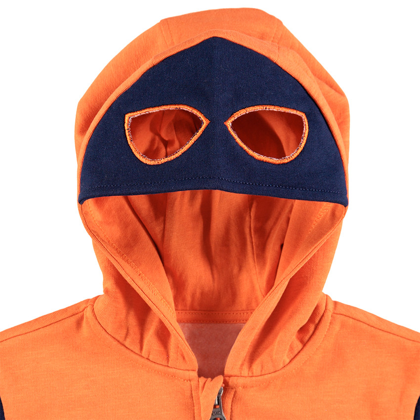 Jogging en molleton print alien avec capuche effet masque 