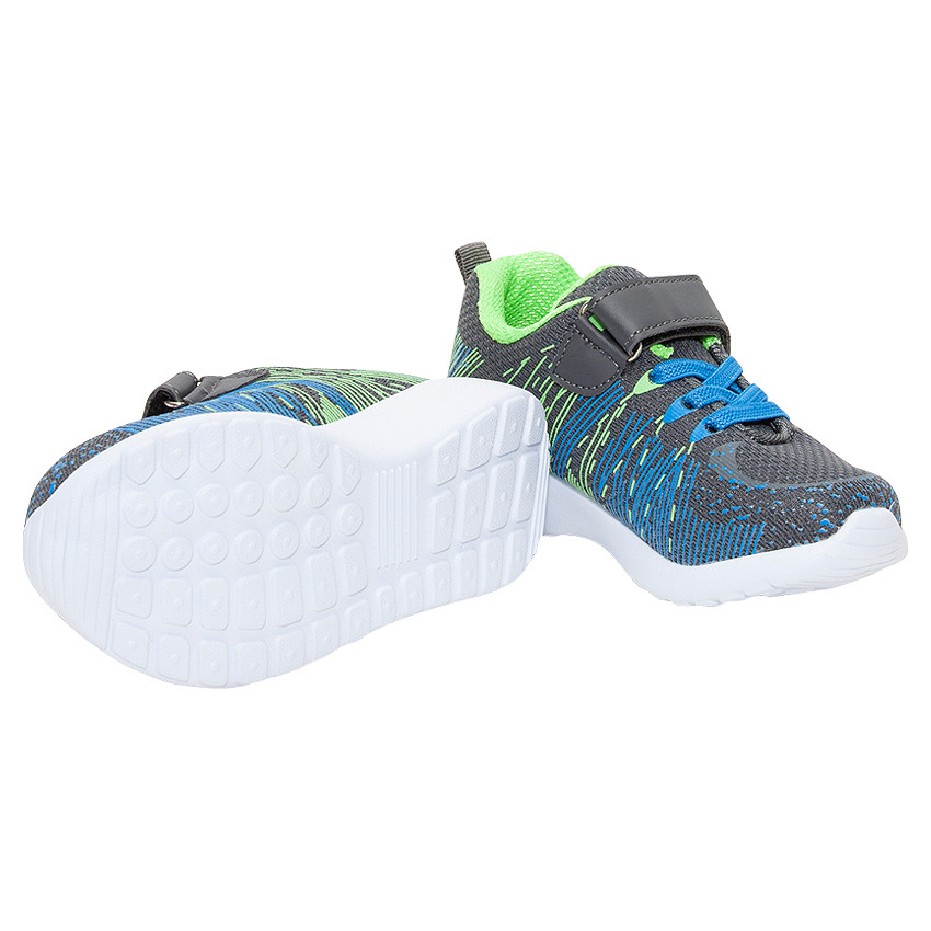 Baskets basses à lacets élastiques et scratch 