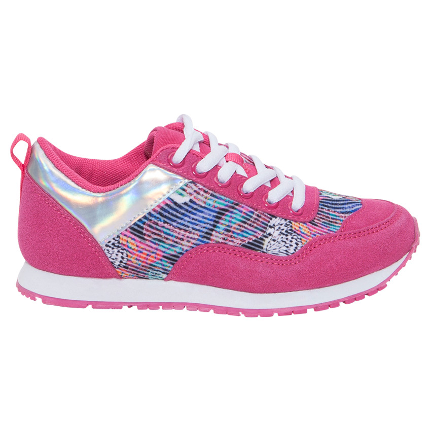 Fuchsia sportschoenen met fantasieprint 