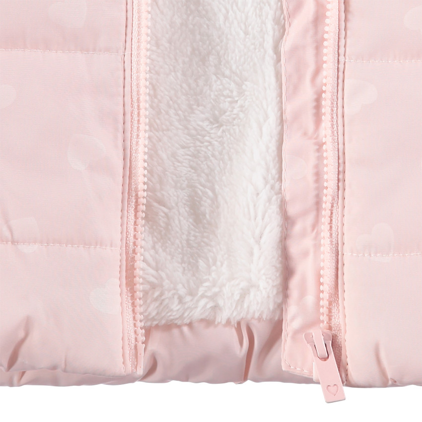 Doudoune matelassée doublée sherpa avec capuche amovible 