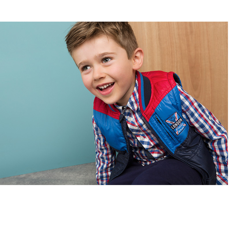 Chemise manches longues à carreaux avec 2 poches 