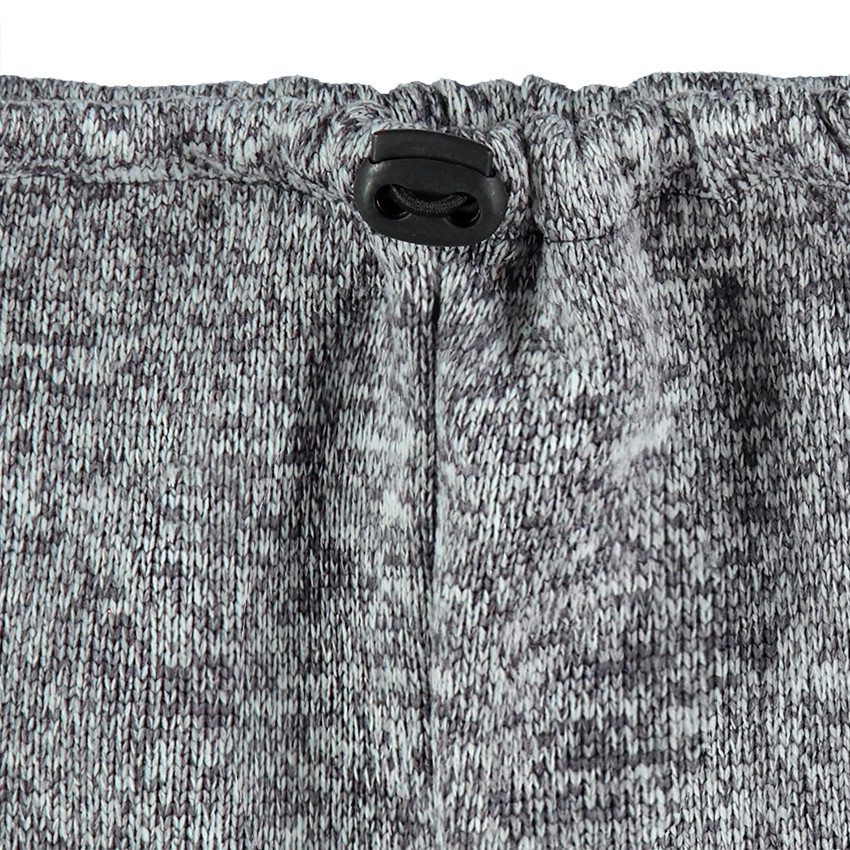 Snood van gemêleerde tricot met aantreklintjes en opgestikt masker 
