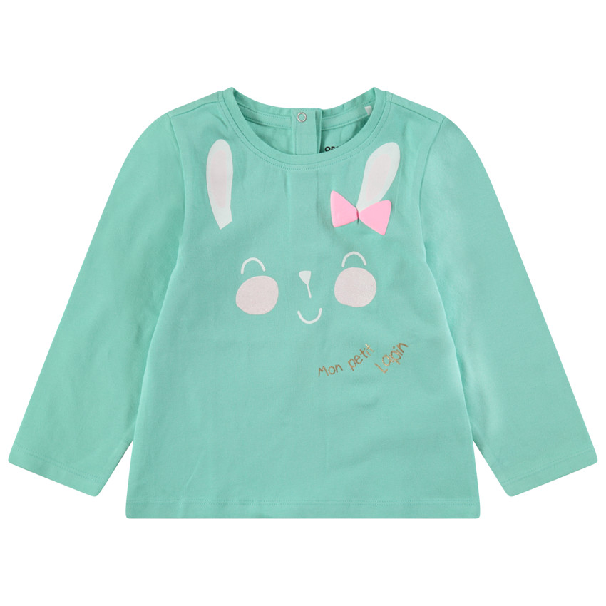 T-shirt manches longues en jersey avec print fantaisie  