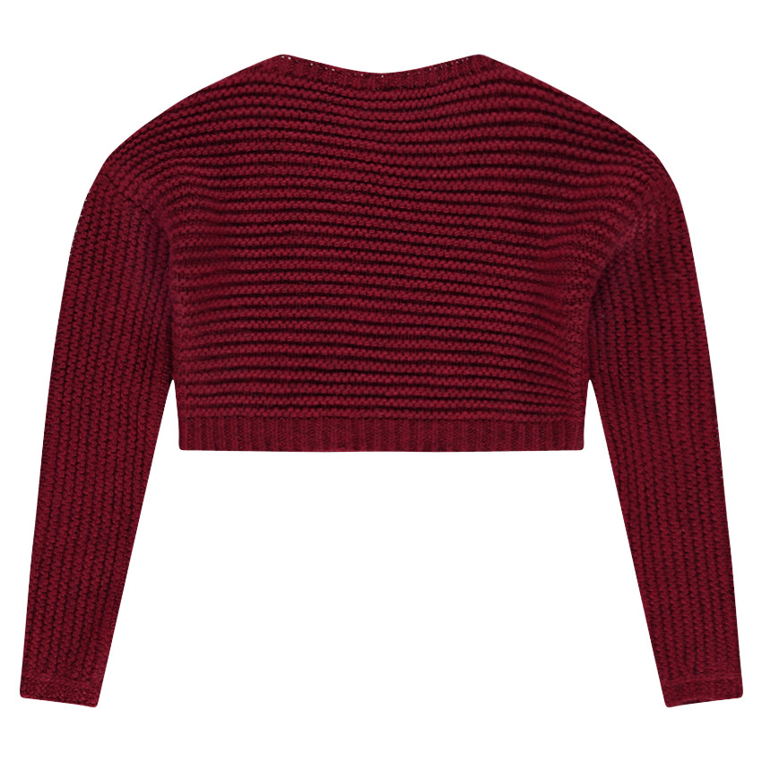 Junior - Pull court en grosse maille 