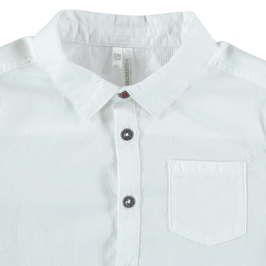 Chemise manches longues en maille fantaisie print camion de pompier 