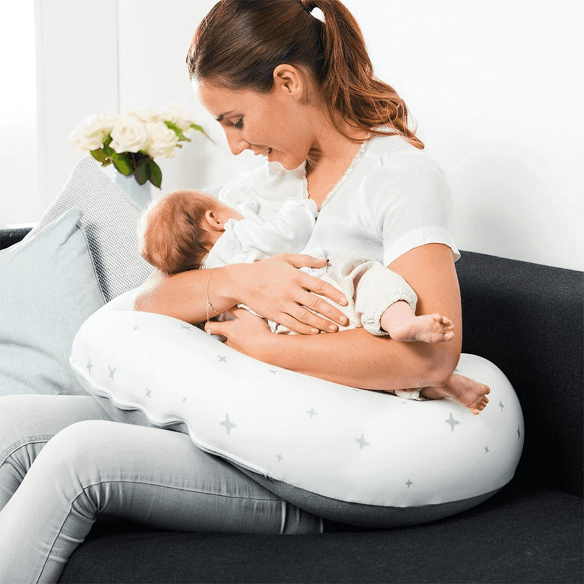 Coussin d’allaitement Doomoo – Etoiles/Bleu 