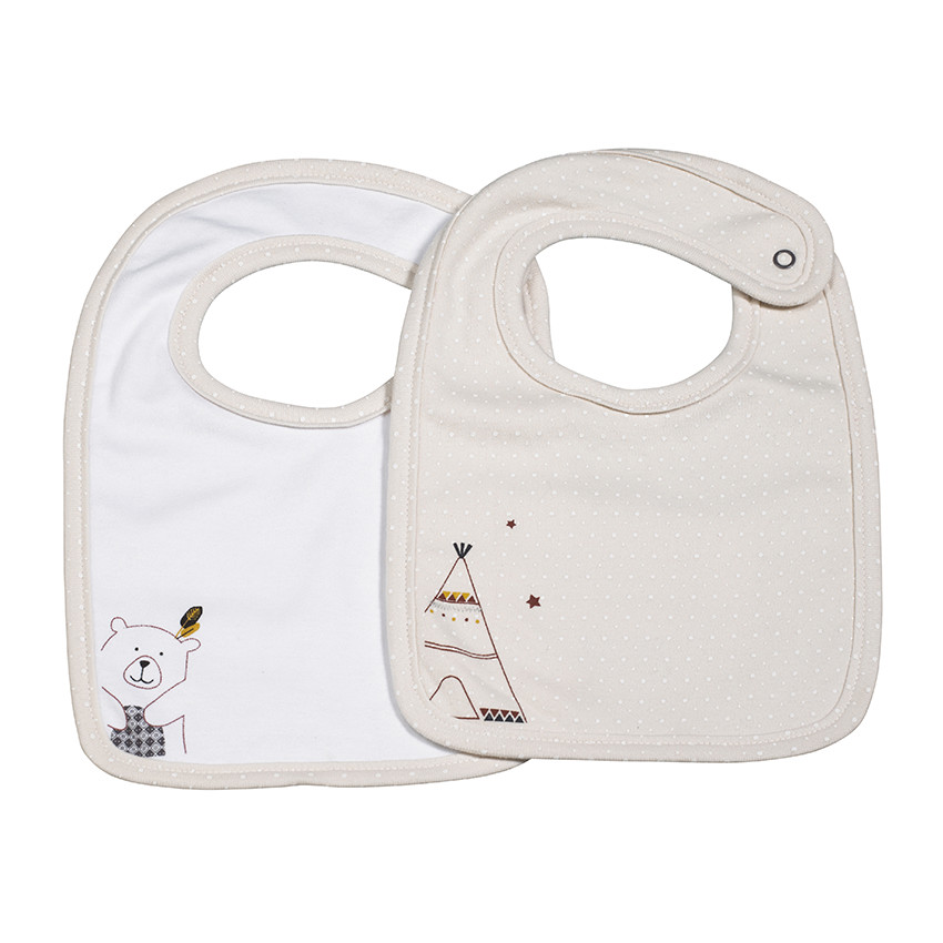 Lot de 2 bavoirs en jersey Timouki 