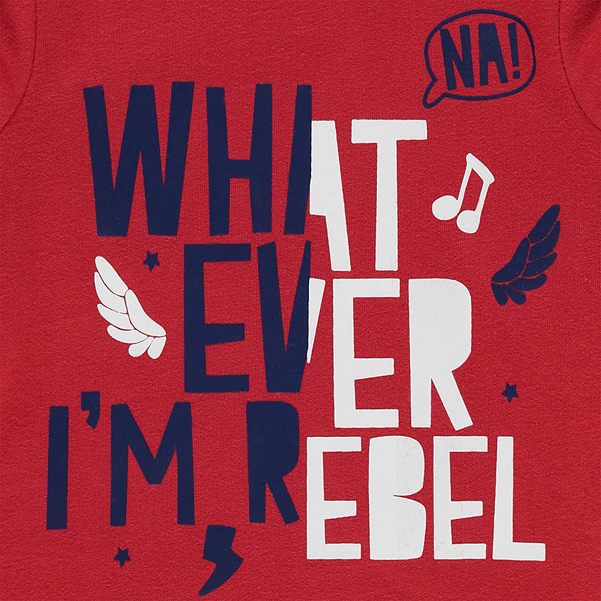 Tee-shirt manches longues en jersey avec motif fantaisie printé 