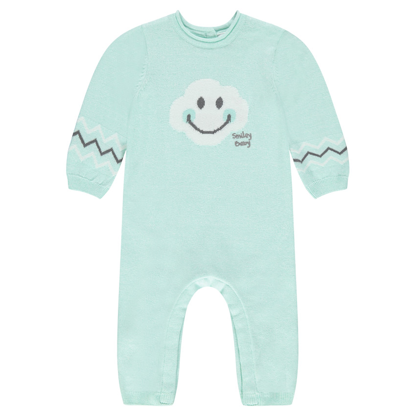 Combinaison en tricot avec motif Smiley Baby en jacquard 