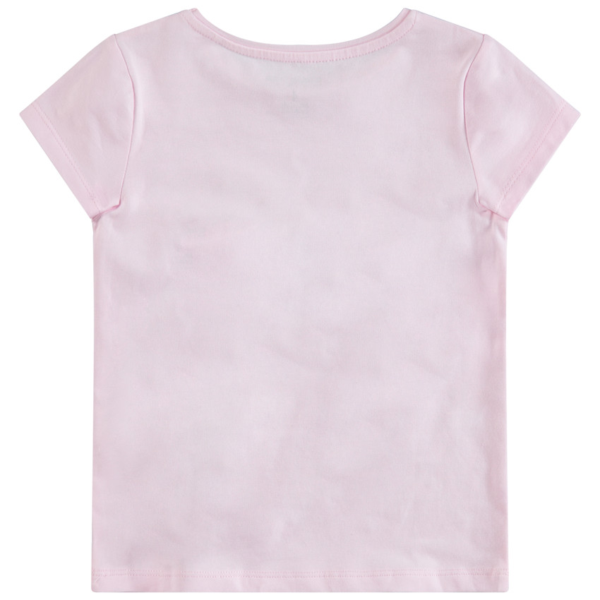 Tee-shirt manches courtes avec motif printé et détails en relief 