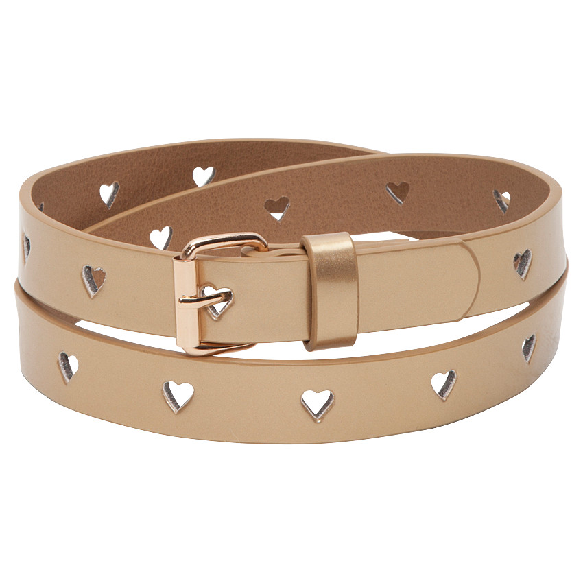 Ceinture réglable avec crans en forme de coeur 