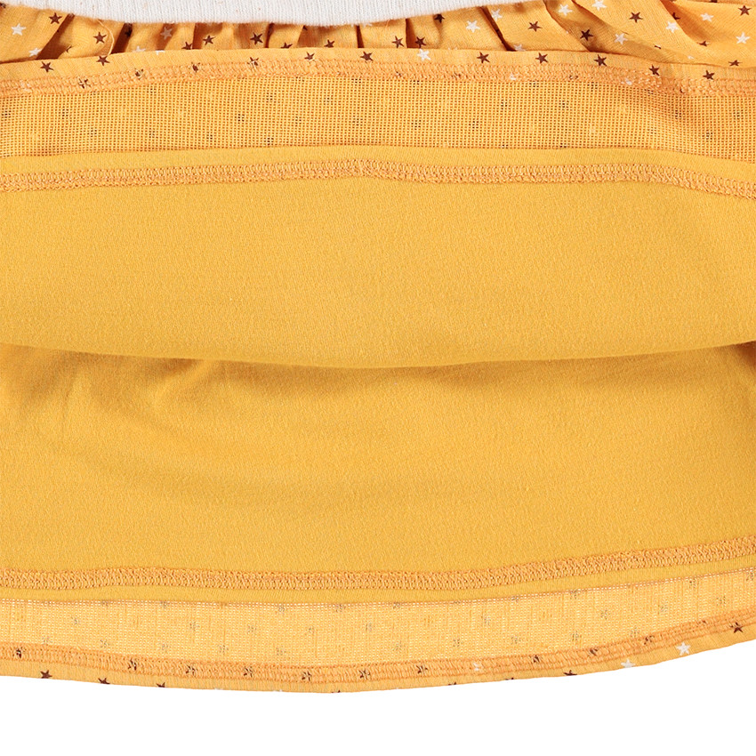 Robe en tricot effet 2 en 1 avec bas volanté imprimé pois 