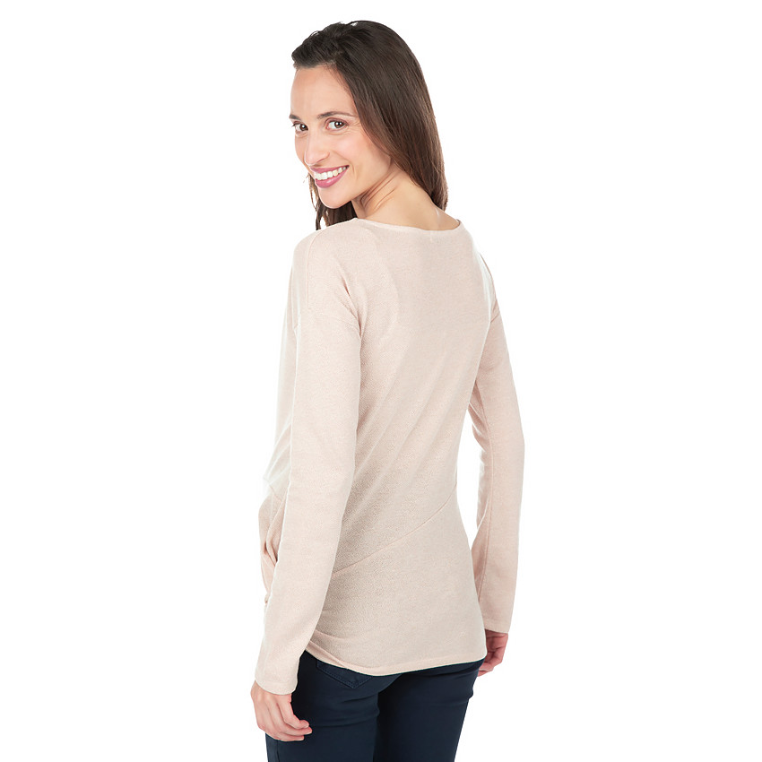 Tunique en maille avec effet noué et découpe 