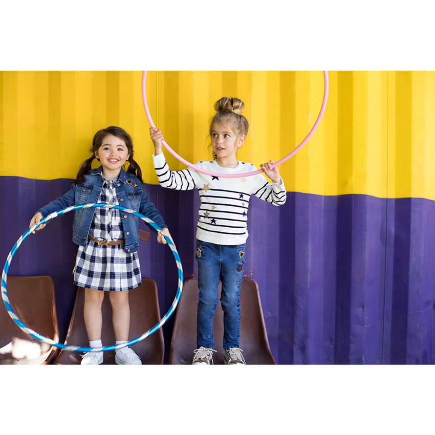 Robe manches longues à carreaux avec ceinture réglable amovible 