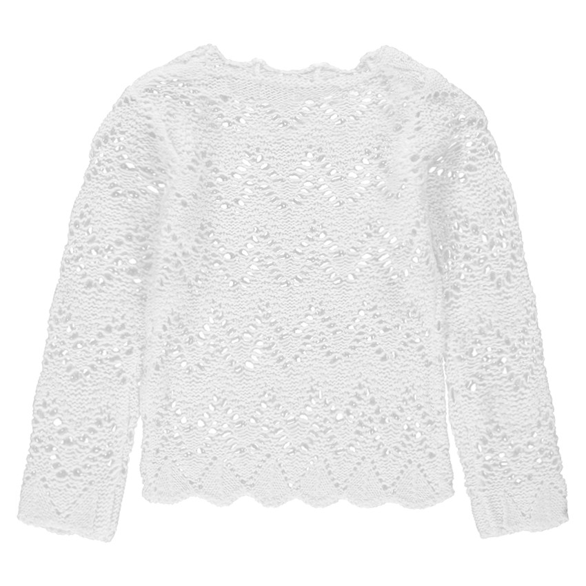Pull en maille ajourée all-over 