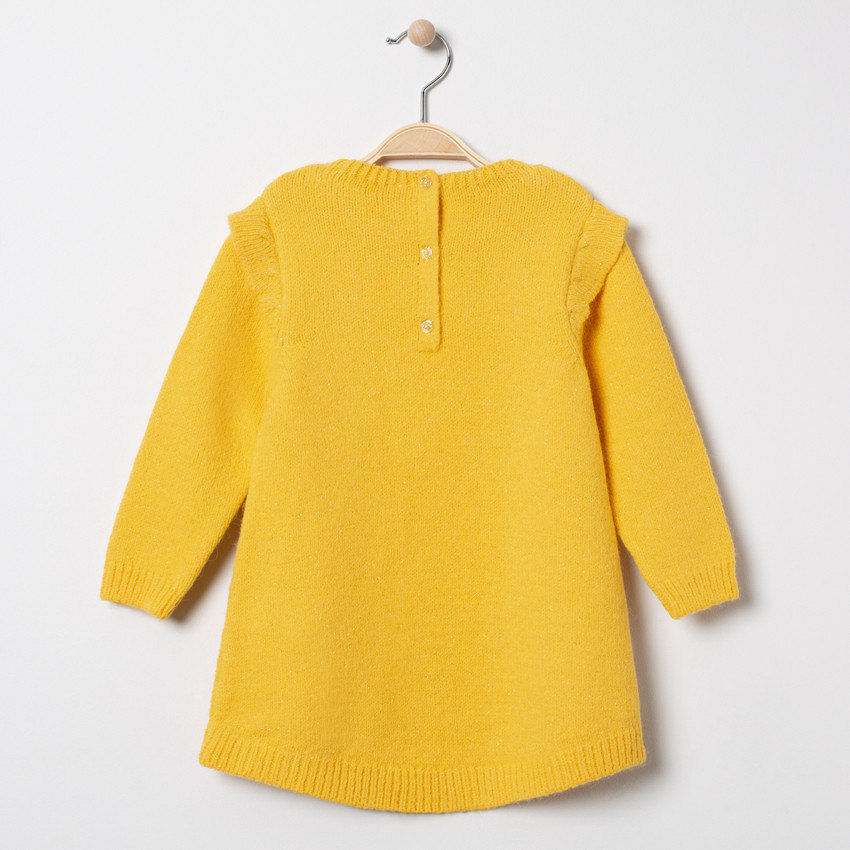 Robe manches longues en tricot à torsades 