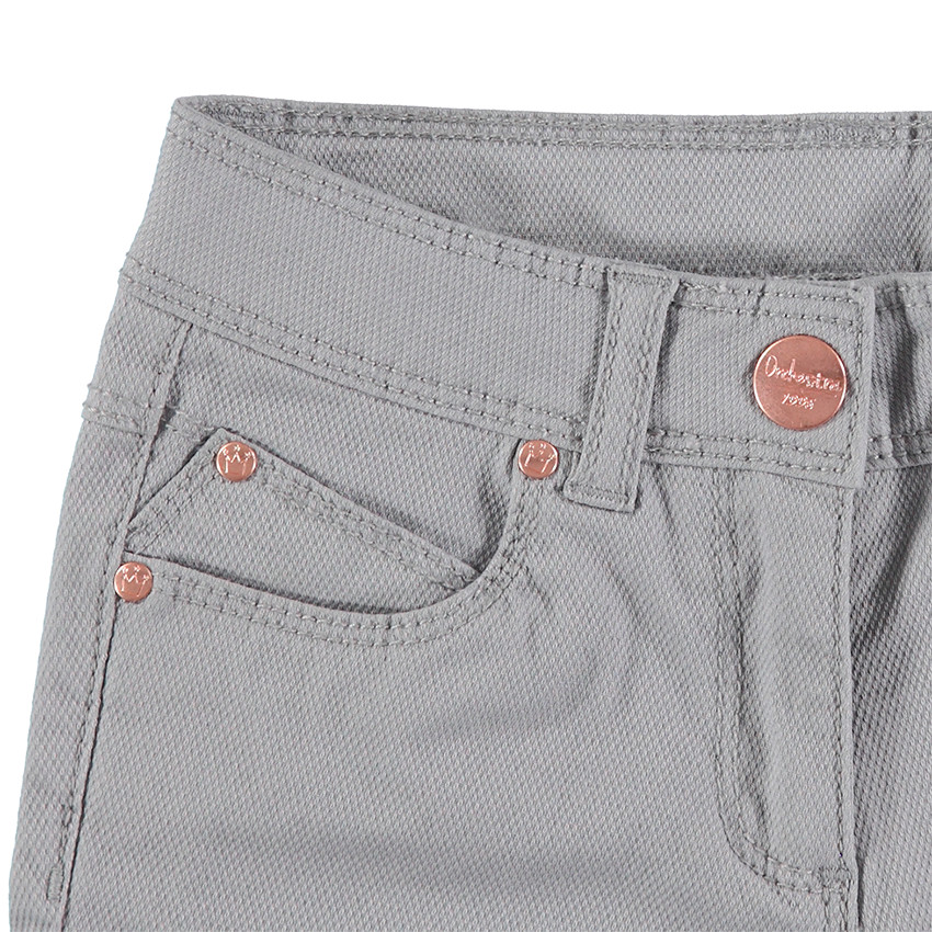 Short en coton fantaisie avec détails rose gold 