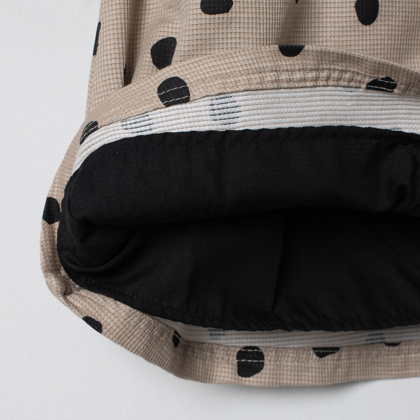 Robe manches longues à pois all-over 