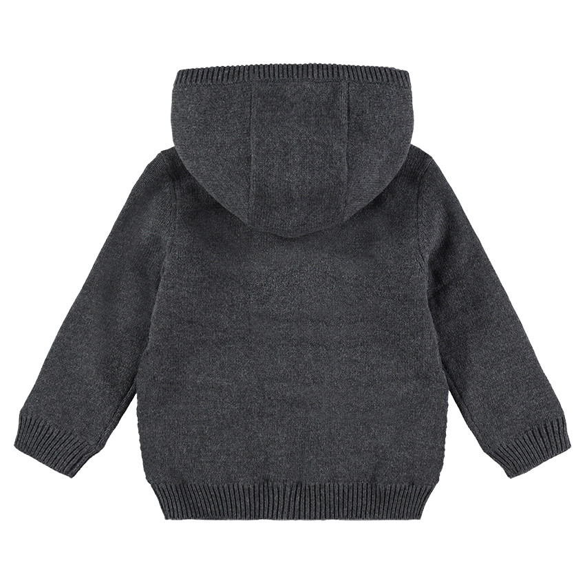 Veste à capuche en tricot doublée sherpa 
