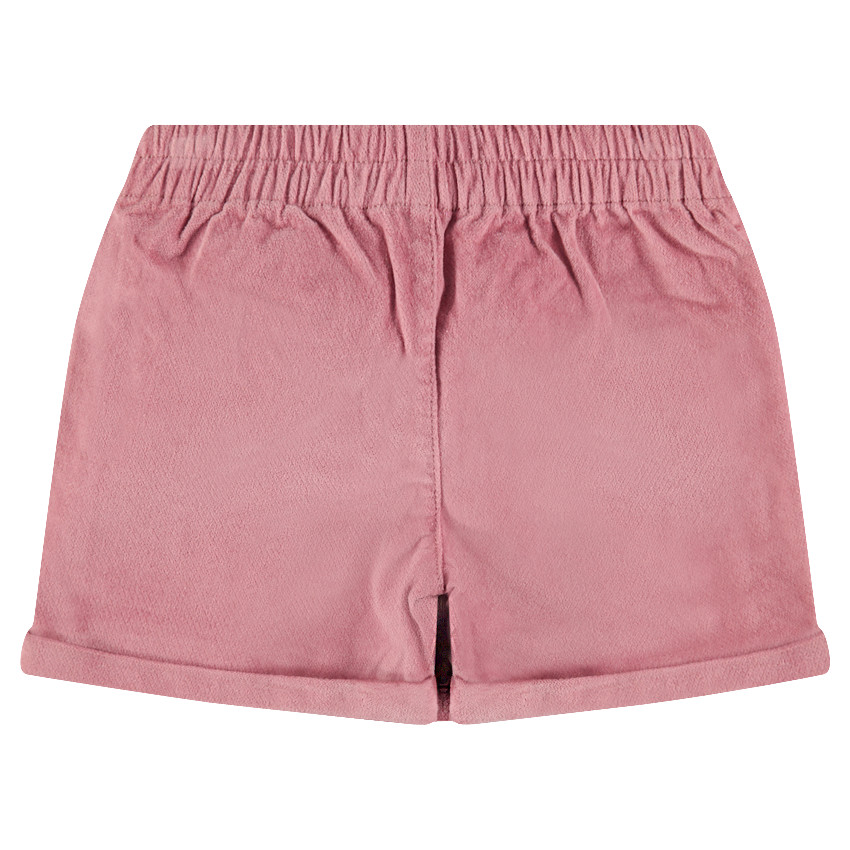Jupe-short en velours ras avec zèbre patché en fil brillant 