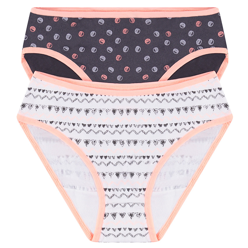 Lot de 2 culottes imprimées all-over en coton 