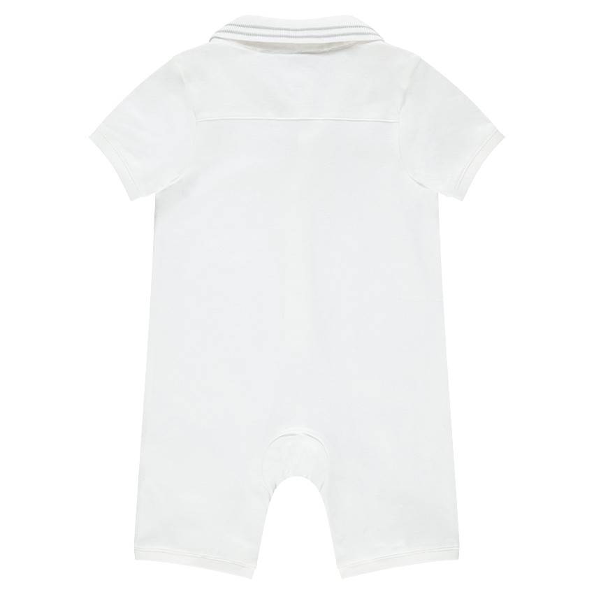 Combinaison courtes en coton piqué style polo 