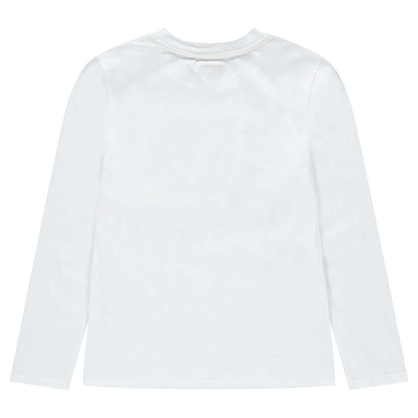 Junior - Tee-shirt manches longues en jersey avec inscription printée 