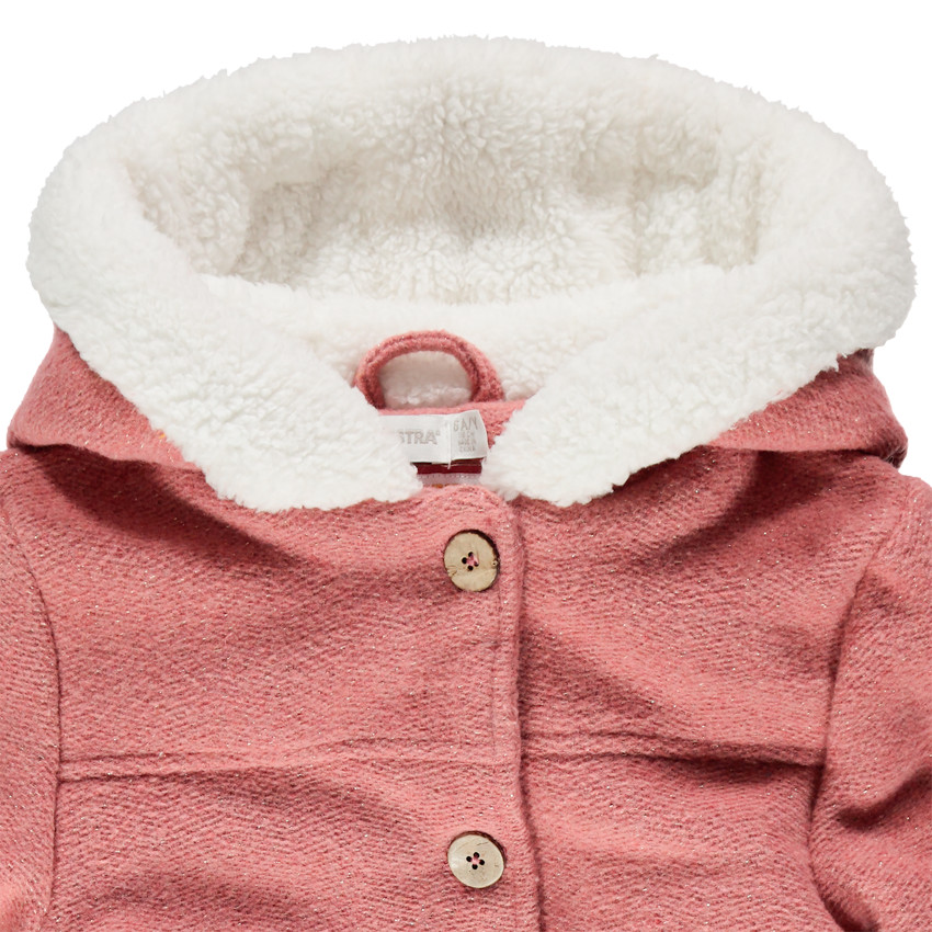 Manteau doublé sherpa à poches pour enfant fille 