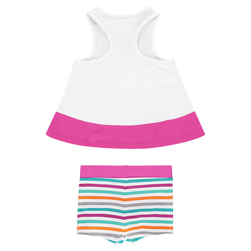 Ensemble de plage printé et rayé 