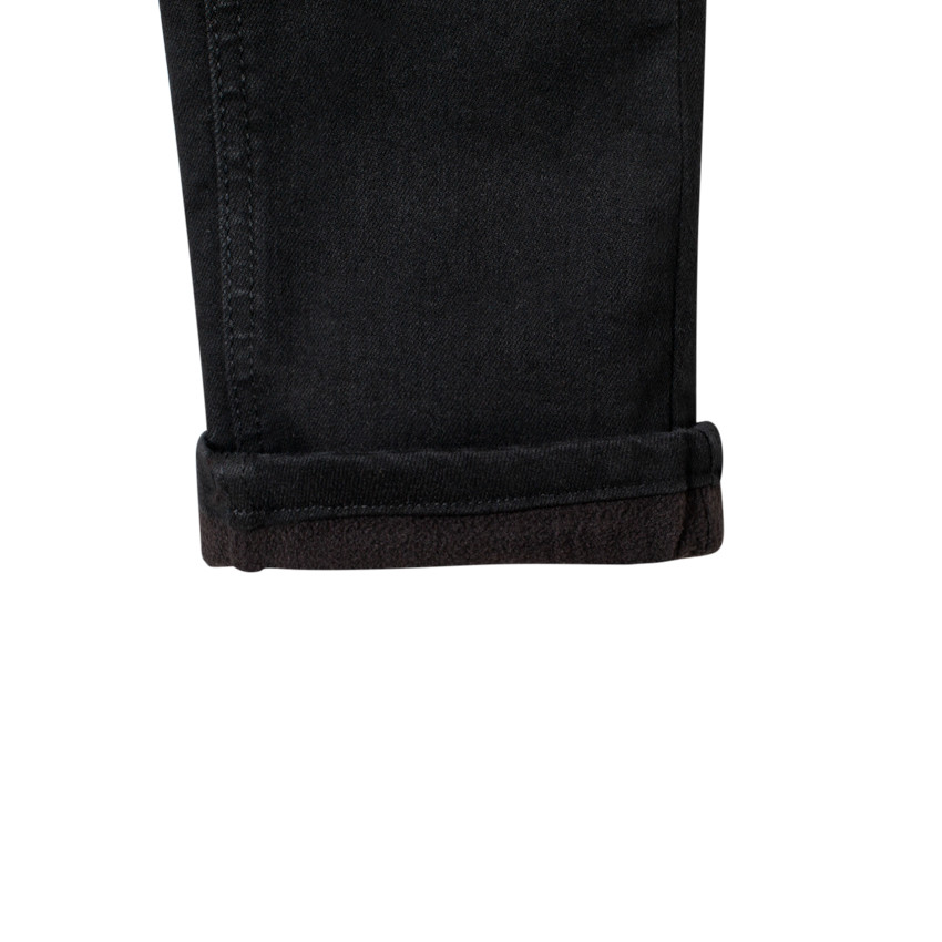 Jeans effet used doublé micropolaire 