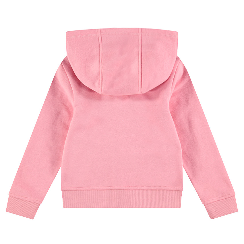 Gilet à capuche en molleton avec message en sequins magiques 