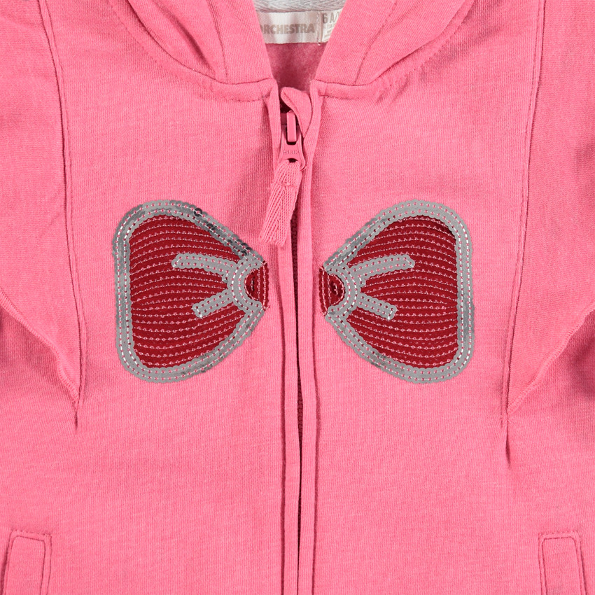 Gilet à capuche en molleton avec motif en relief 