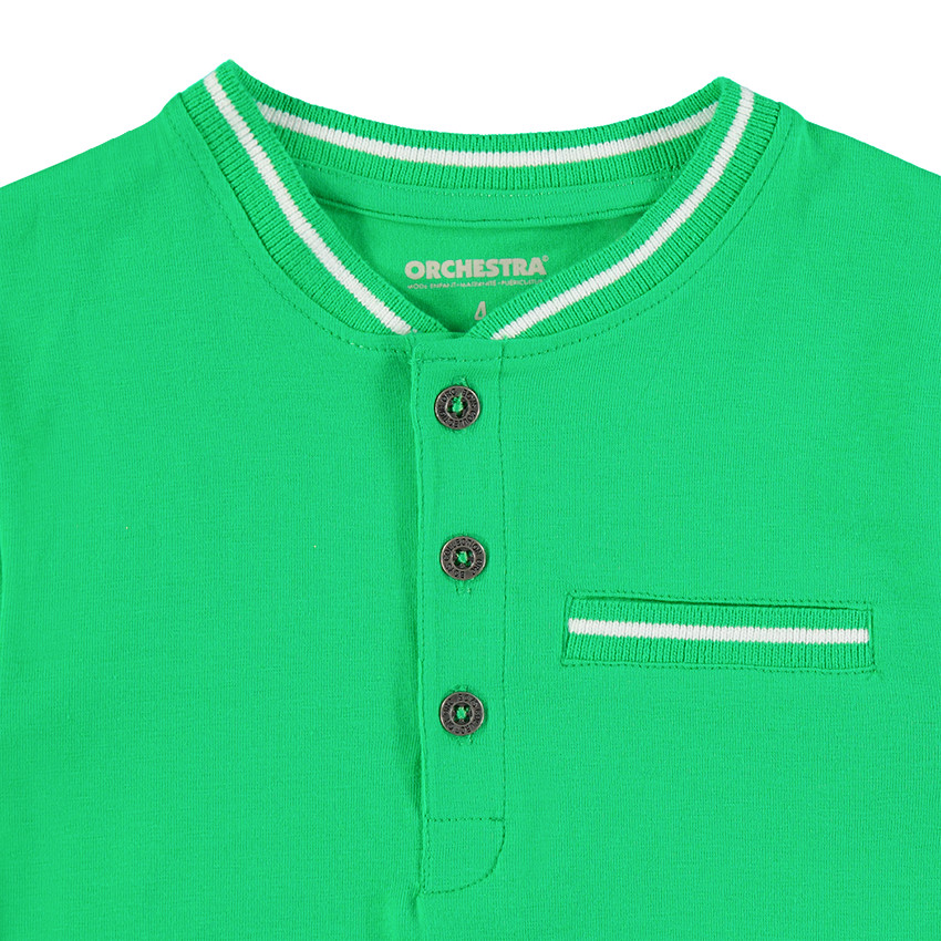 Polo manches courtes en coton avec détails en bord-côte 