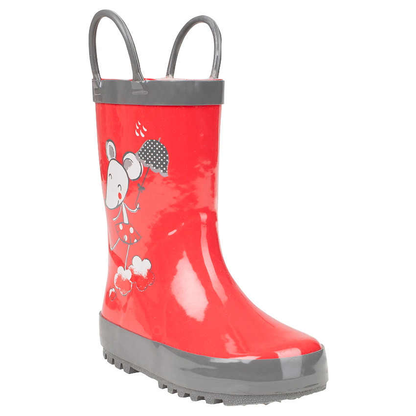 Bottes de pluie en caoutchouc avec print souris fantaisie 