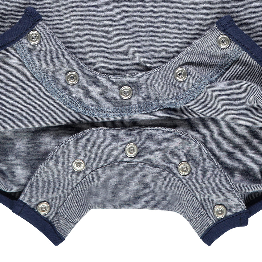 Combinaison courte en jersey avec inscription printée 