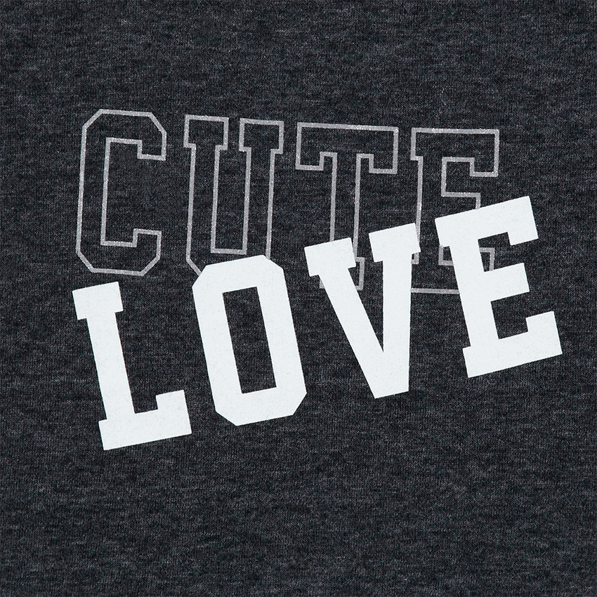 Junior - Débardeur en maille slub avec noeuds et message printé 