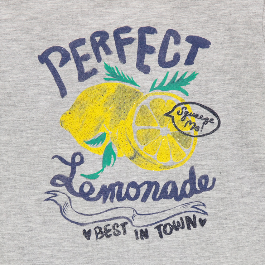 Tee-shirt manches longues print fantaisie pailleté 