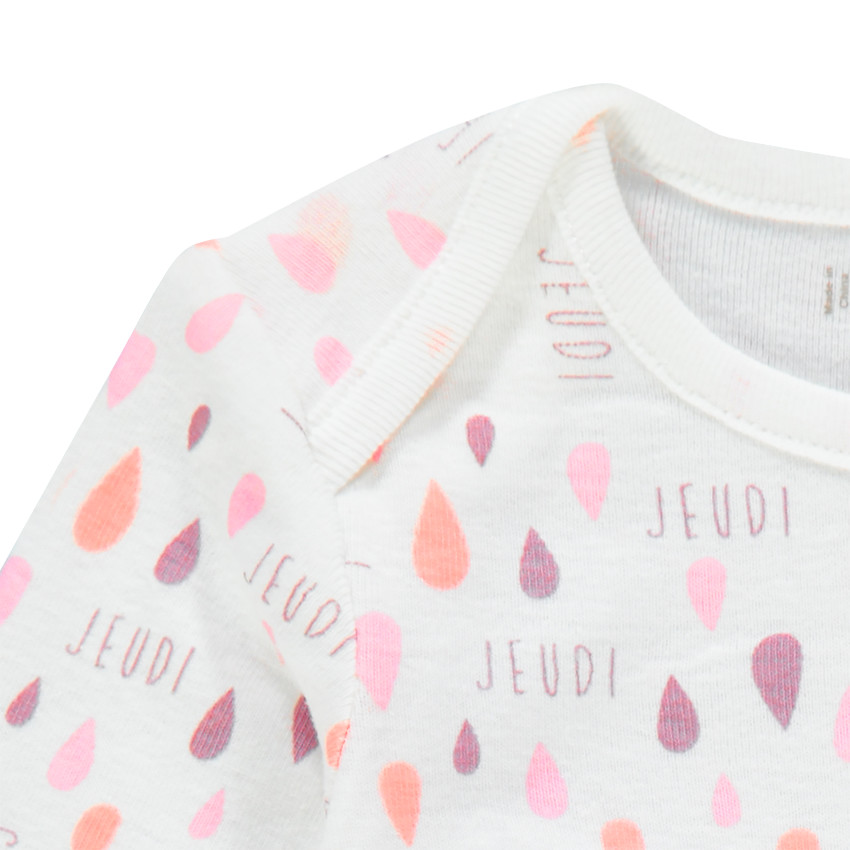 Lot de 7 bodies fantaisie avec ouverture adaptée à l'âge 