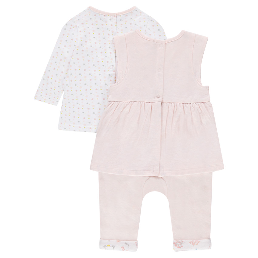 Ensemble combinaison longue effet 2 en 1 avec tee-shirt manches longues 