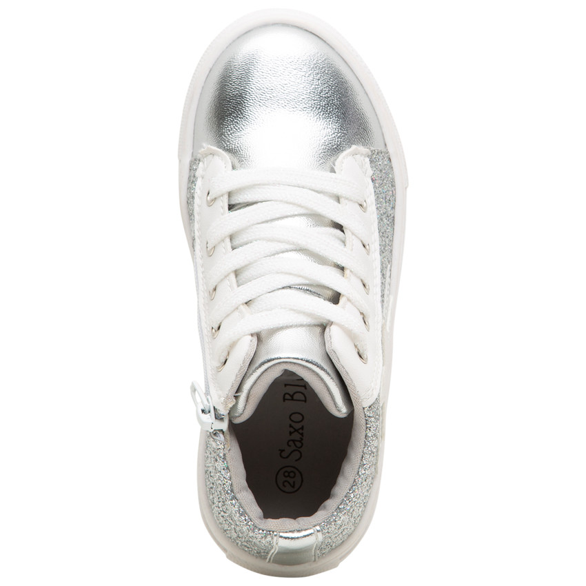 Baskets montantes à paillettes et étoile 