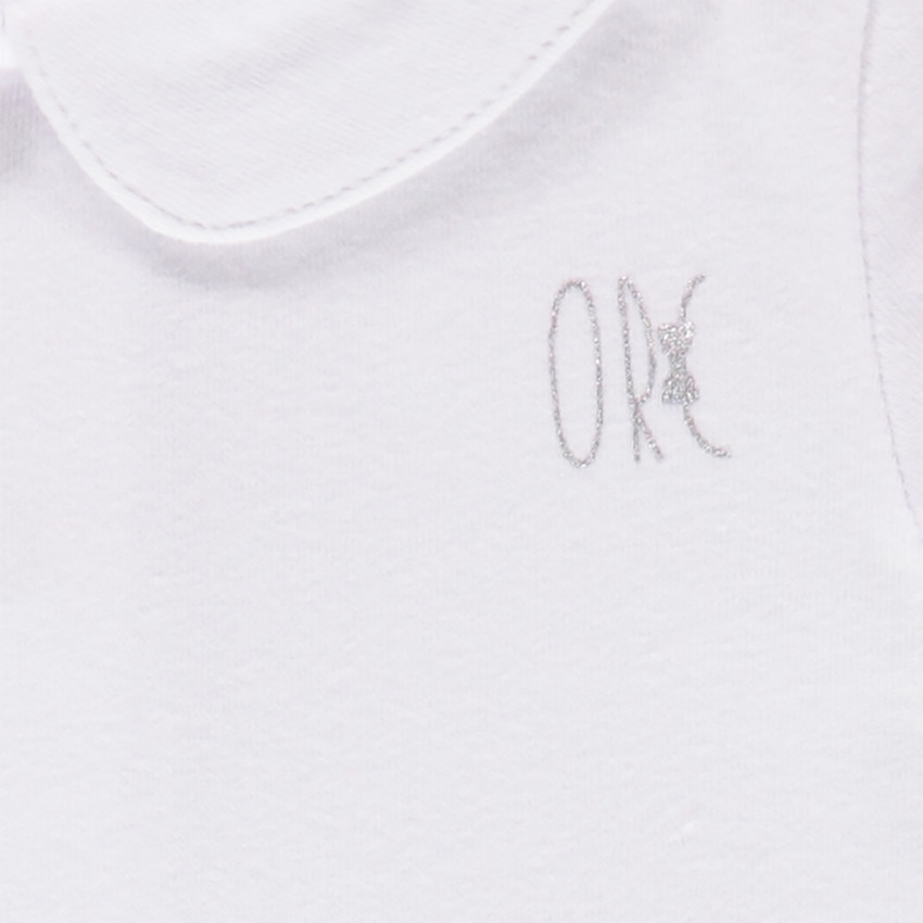 Body manches courtes uni col claudine  