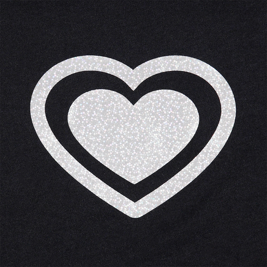 Tee-shirt manches longues avec coeur printé sur le devant 
