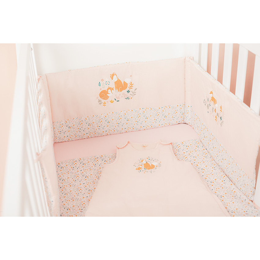 Set housse de couette et taie d'oreiller print renard 