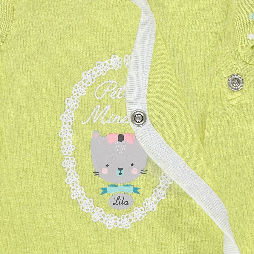 Body manches longues en jersey avec chats printés 